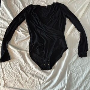 J. Crew Black Long Sleeve Bodysuit